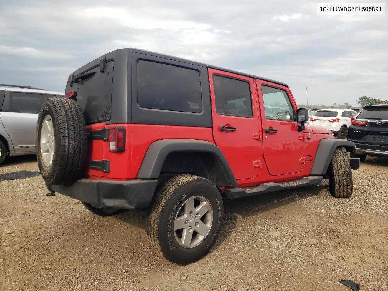 2015 Jeep Wrangler Unlimited Sport VIN: 1C4HJWDG7FL505891 Lot: 70138924