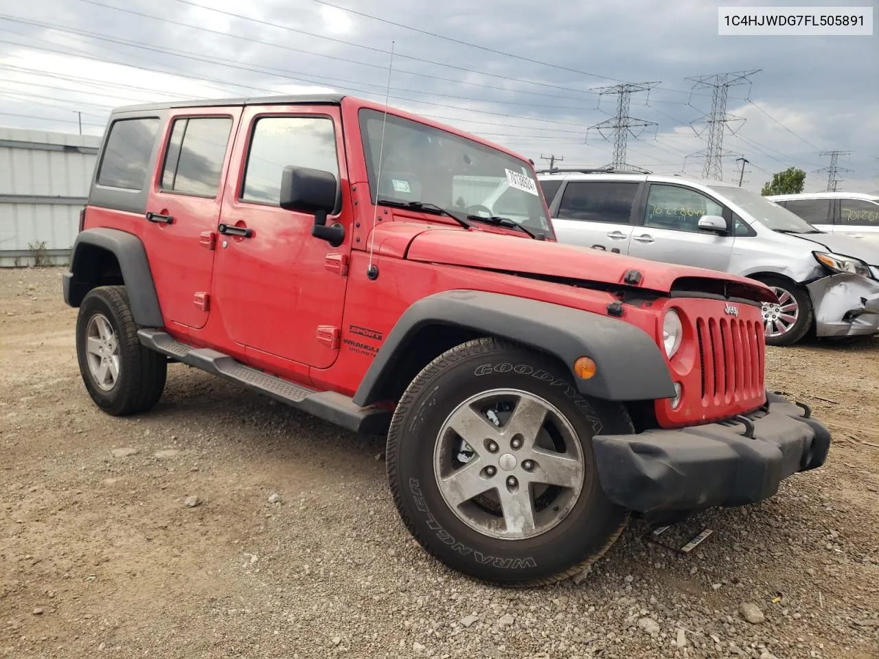 2015 Jeep Wrangler Unlimited Sport VIN: 1C4HJWDG7FL505891 Lot: 70138924