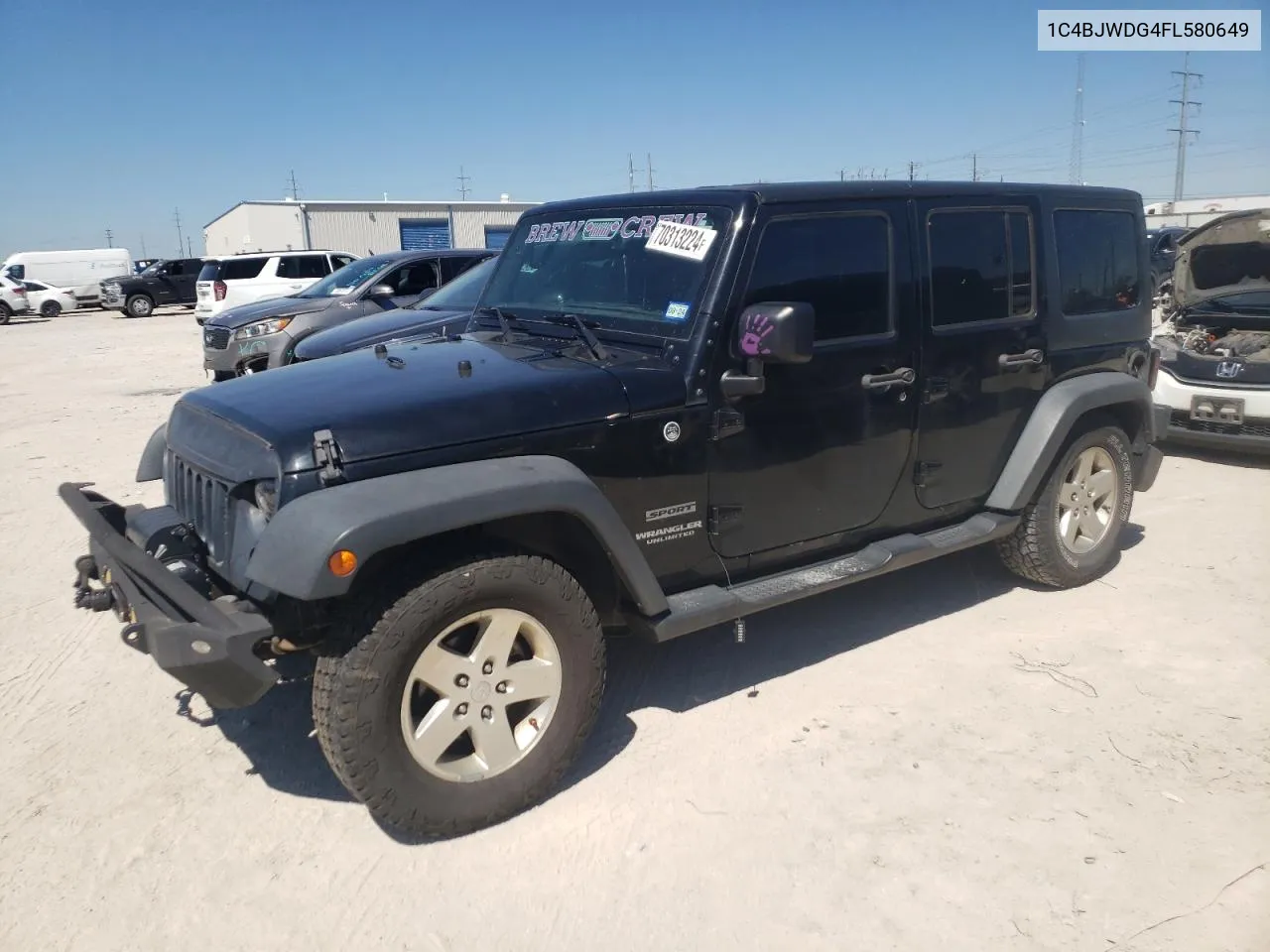 2015 Jeep Wrangler Unlimited Sport VIN: 1C4BJWDG4FL580649 Lot: 70313224