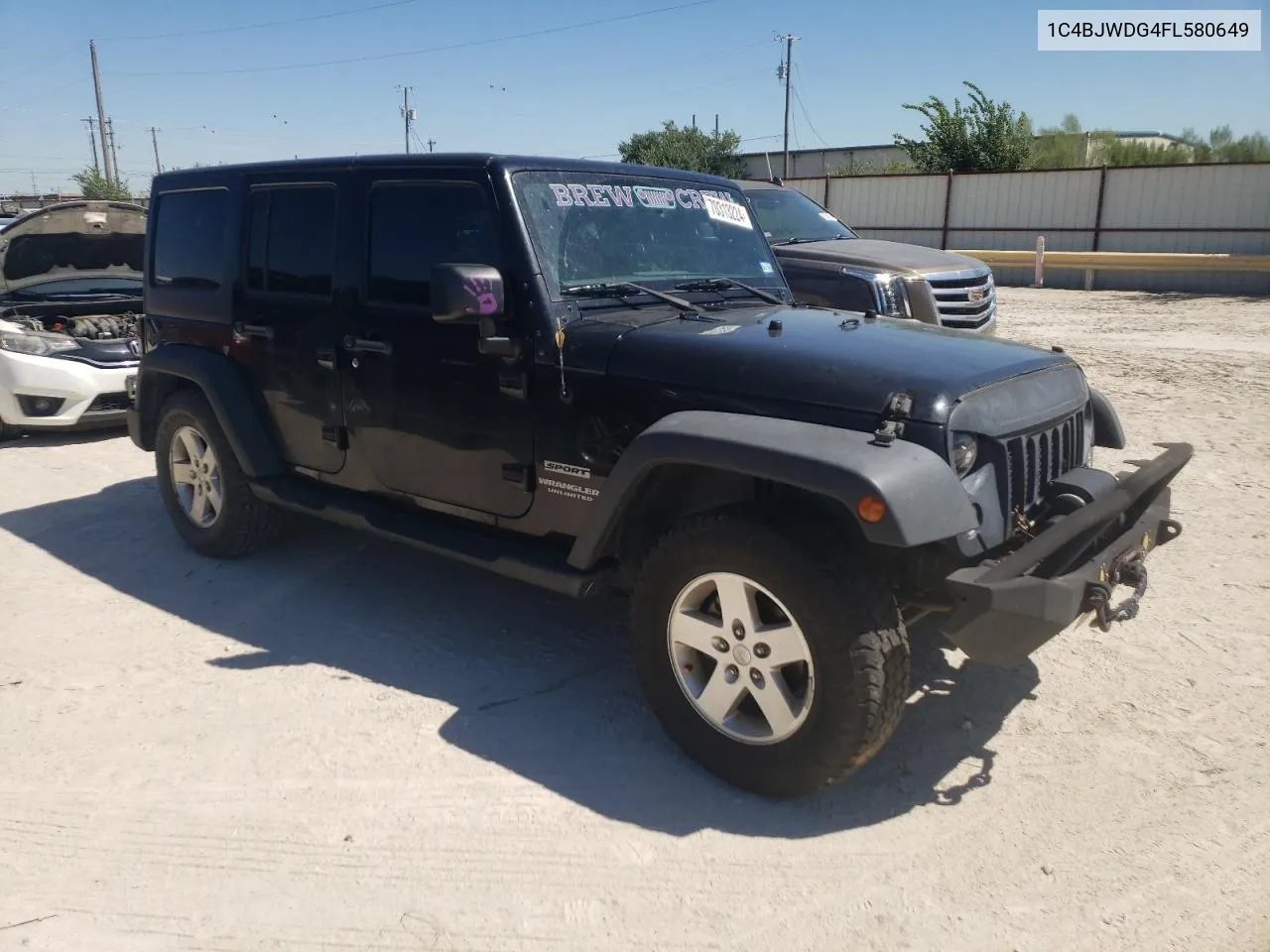 2015 Jeep Wrangler Unlimited Sport VIN: 1C4BJWDG4FL580649 Lot: 70313224