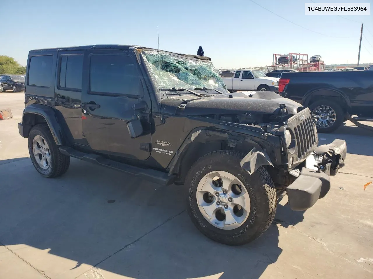 2015 Jeep Wrangler Unlimited Sahara VIN: 1C4BJWEG7FL583964 Lot: 71073514