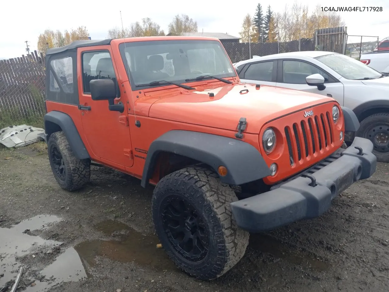 2015 Jeep Wrangler Sport VIN: 1C4AJWAG4FL717928 Lot: 71661944