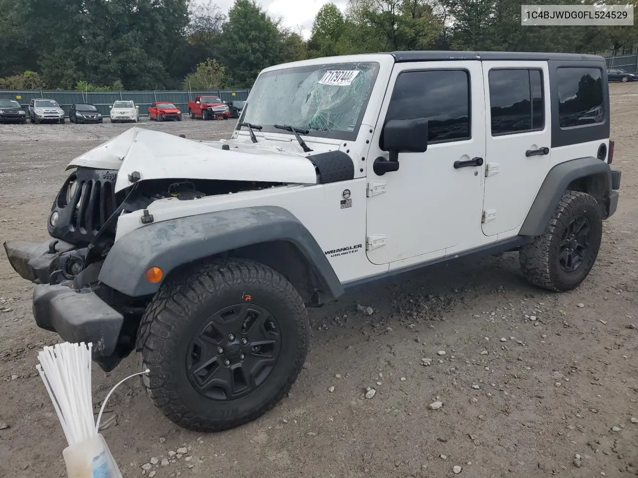 1C4BJWDG0FL524529 2015 Jeep Wrangler Unlimited Sport