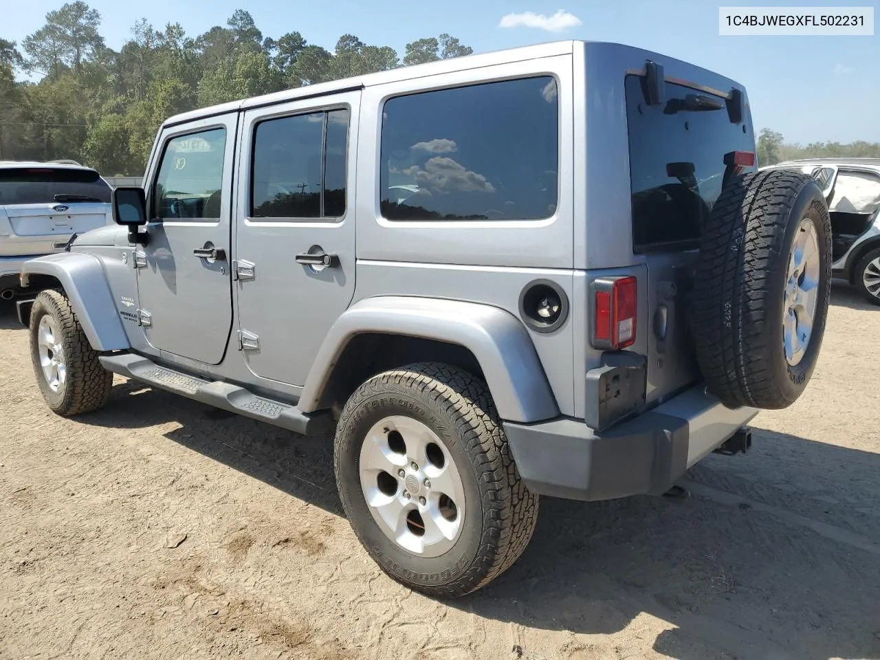 2015 Jeep Wrangler Unlimited Sahara VIN: 1C4BJWEGXFL502231 Lot: 71912494