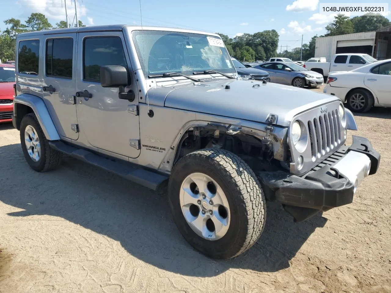 2015 Jeep Wrangler Unlimited Sahara VIN: 1C4BJWEGXFL502231 Lot: 71912494