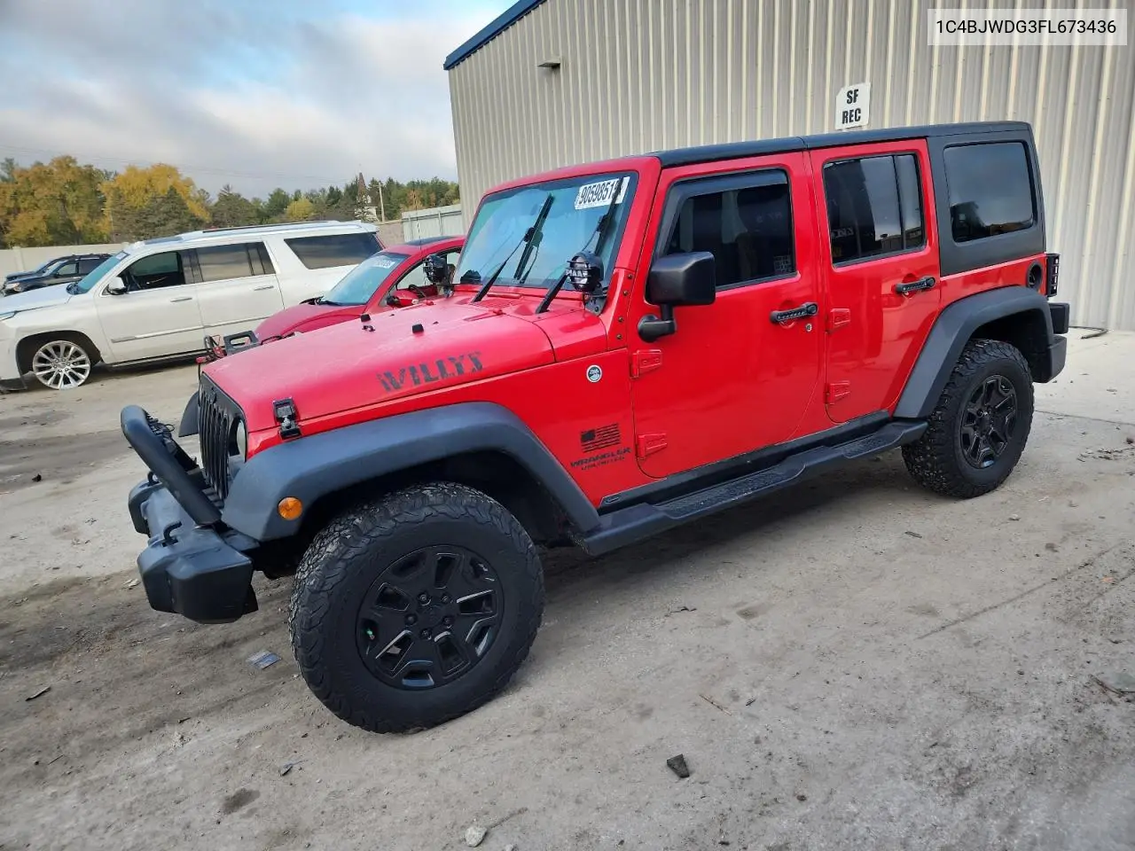 1C4BJWDG3FL673436 2015 Jeep Wrangler Unlimited Sport