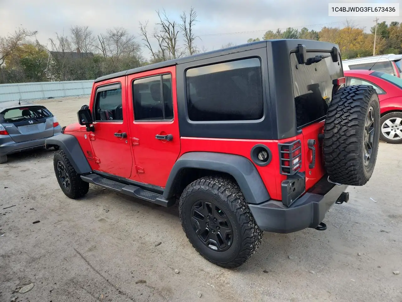 1C4BJWDG3FL673436 2015 Jeep Wrangler Unlimited Sport