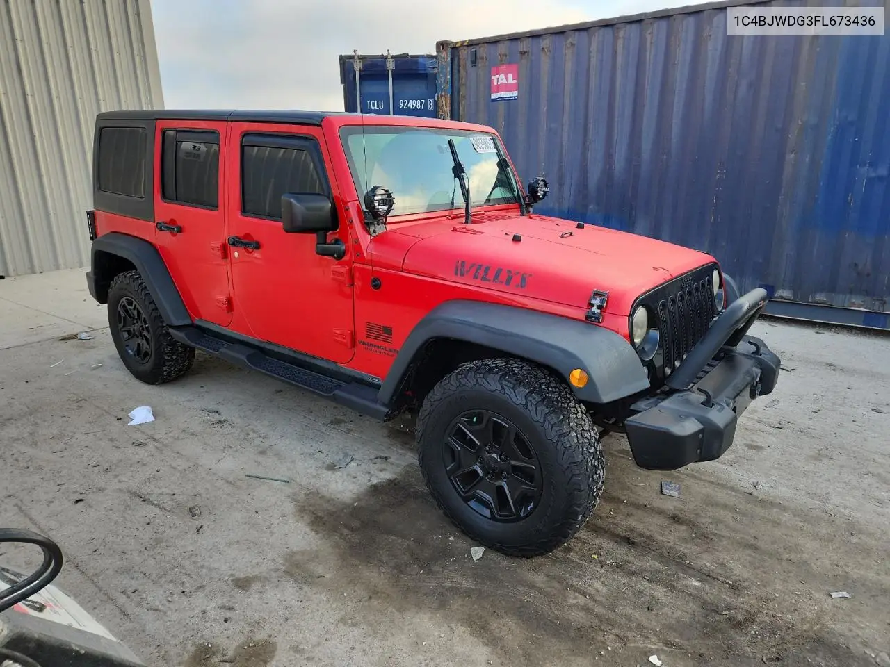 1C4BJWDG3FL673436 2015 Jeep Wrangler Unlimited Sport