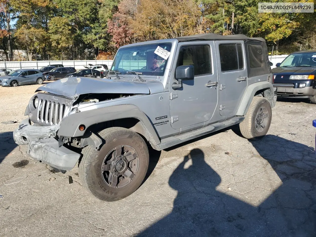 1C4BJWDG2FL649239 2015 Jeep Wrangler Unlimited Sport