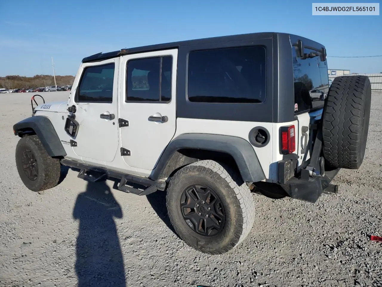 1C4BJWDG2FL565101 2015 Jeep Wrangler Unlimited Sport