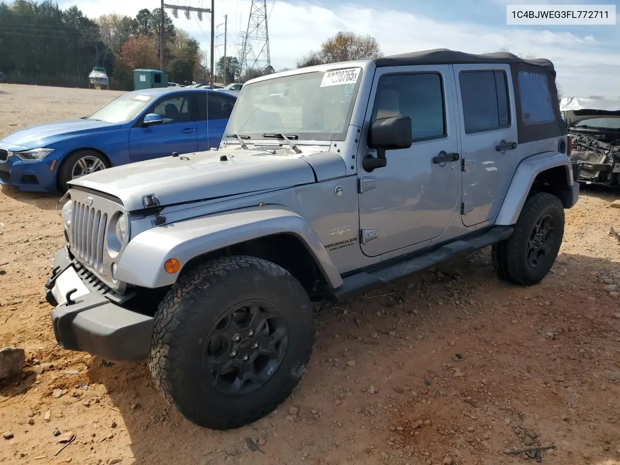 1C4BJWEG3FL772711 2015 Jeep Wrangler Unlimited Sahara