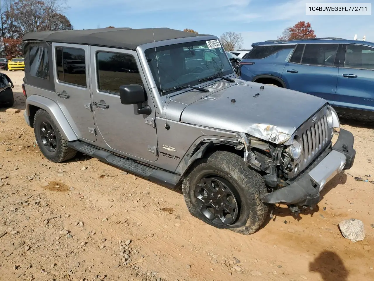 1C4BJWEG3FL772711 2015 Jeep Wrangler Unlimited Sahara