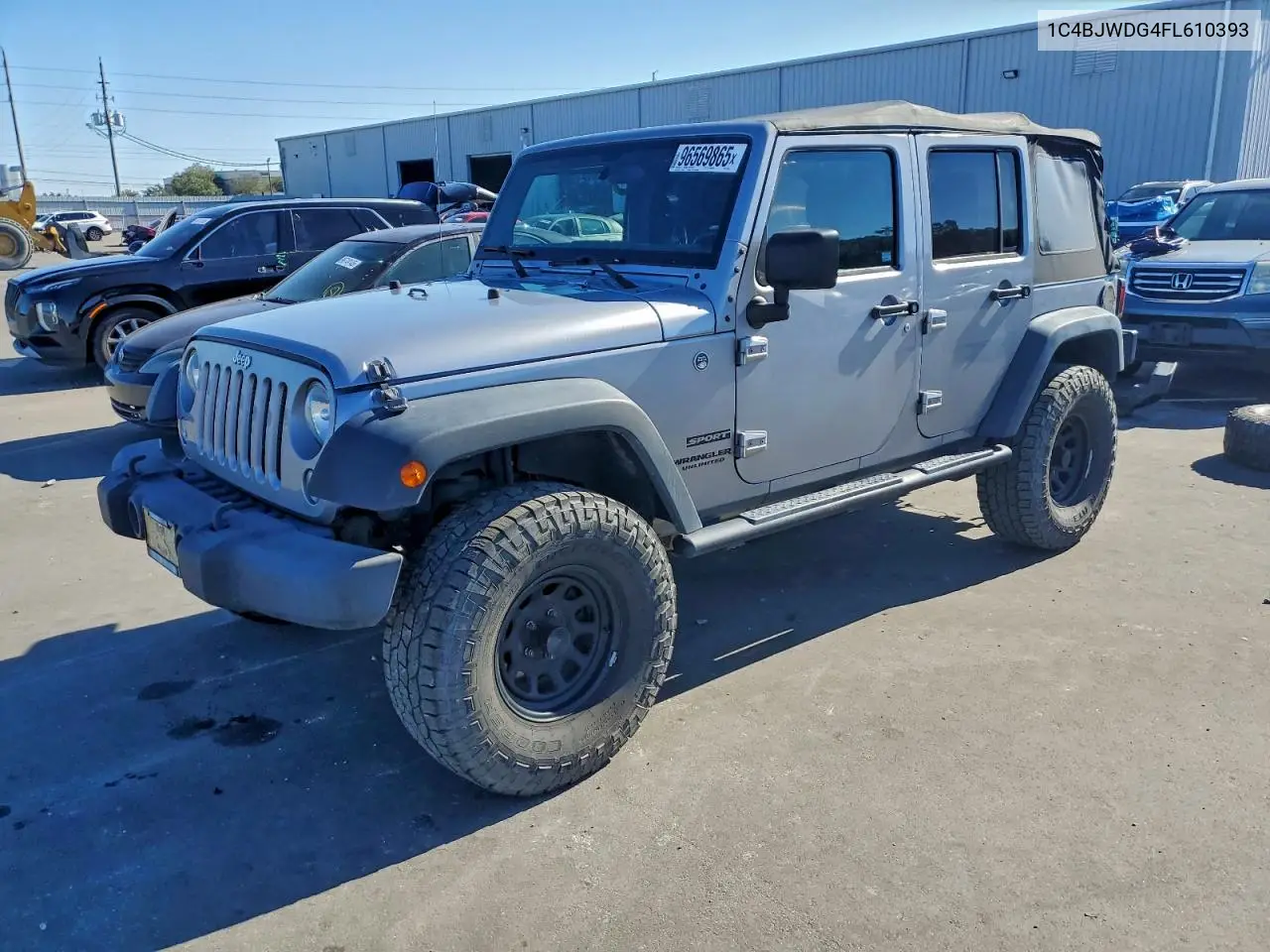 1C4BJWDG4FL610393 2015 Jeep Wrangler Unlimited Sport