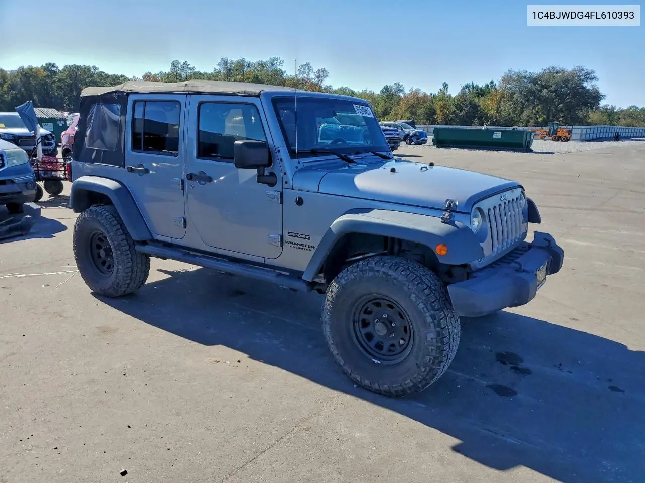 1C4BJWDG4FL610393 2015 Jeep Wrangler Unlimited Sport