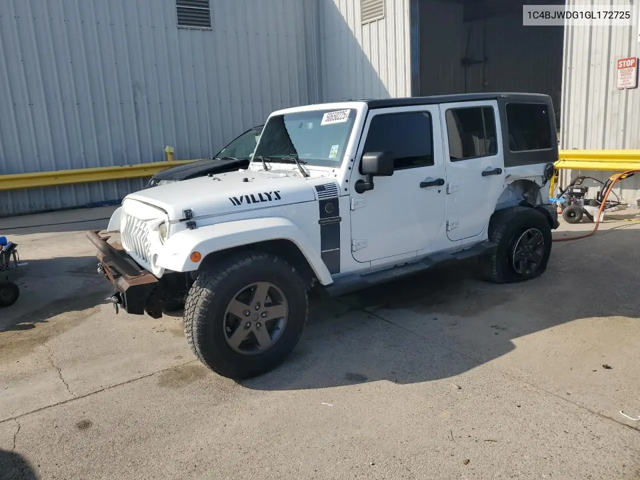 2016 Jeep Wrangler Unlimited Sport VIN: 1C4BJWDG1GL172725 Lot: 50650225