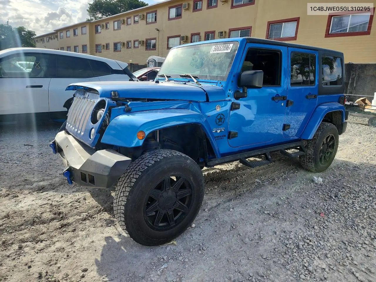 1C4BJWEG5GL310295 2016 Jeep Wrangler Unlimited Sahara