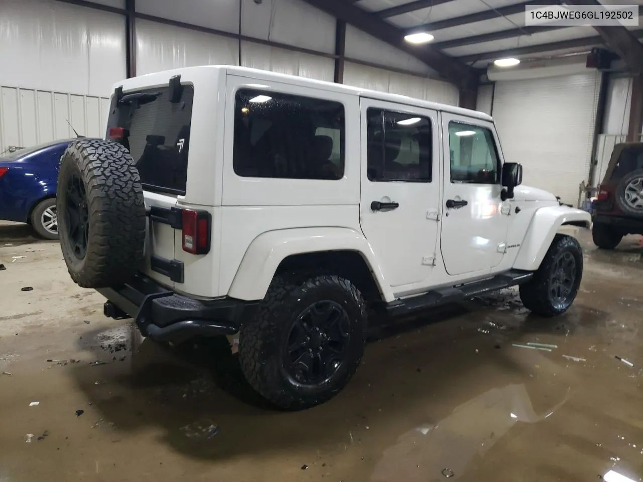 2016 Jeep Wrangler Unlimited Sahara VIN: 1C4BJWEG6GL192502 Lot: 54405014