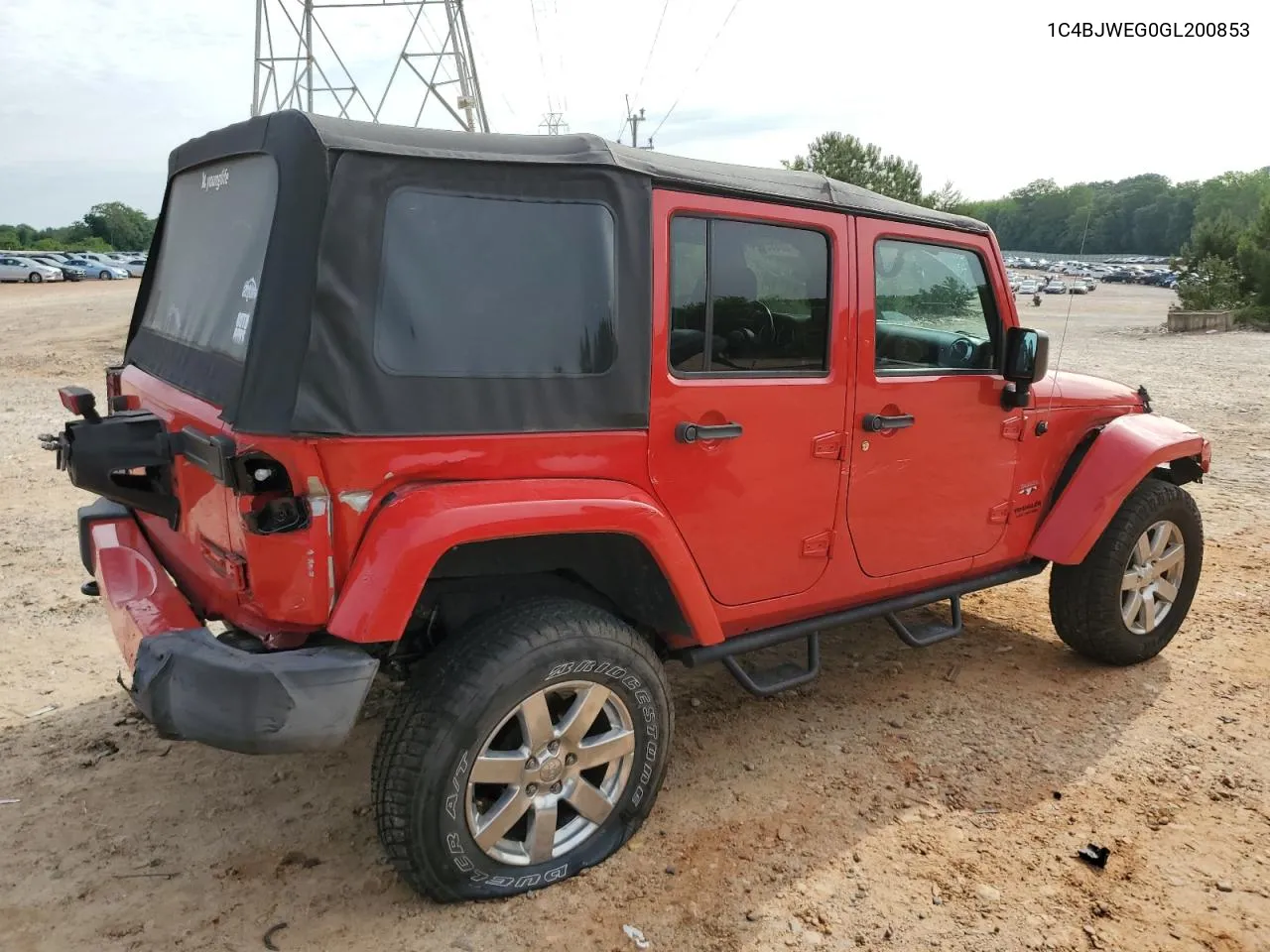 1C4BJWEG0GL200853 2016 Jeep Wrangler Unlimited Sahara