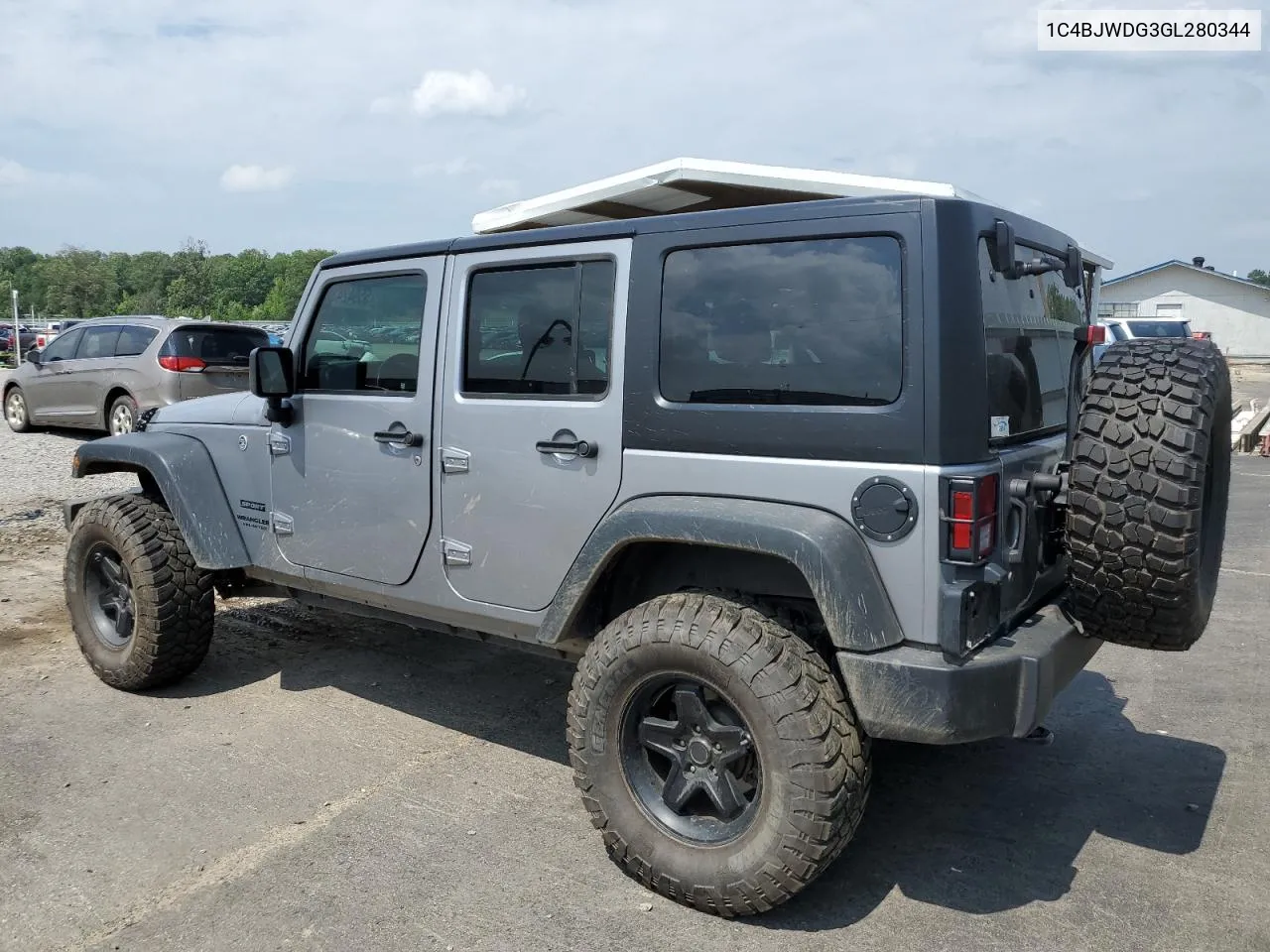 2016 Jeep Wrangler Unlimited Sport VIN: 1C4BJWDG3GL280344 Lot: 55942434