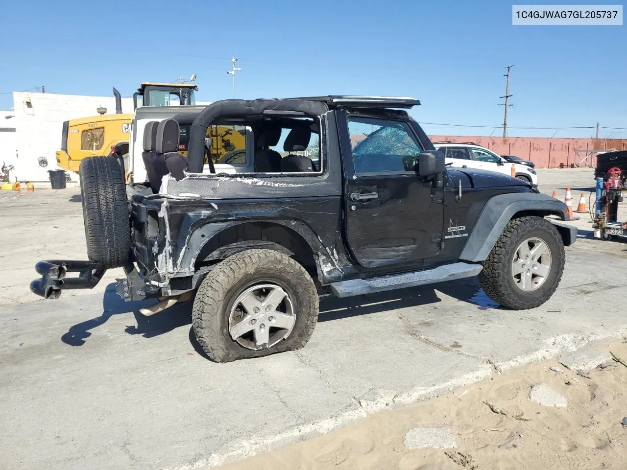 2016 Jeep Wrangler Sport VIN: 1C4GJWAG7GL205737 Lot: 57464894