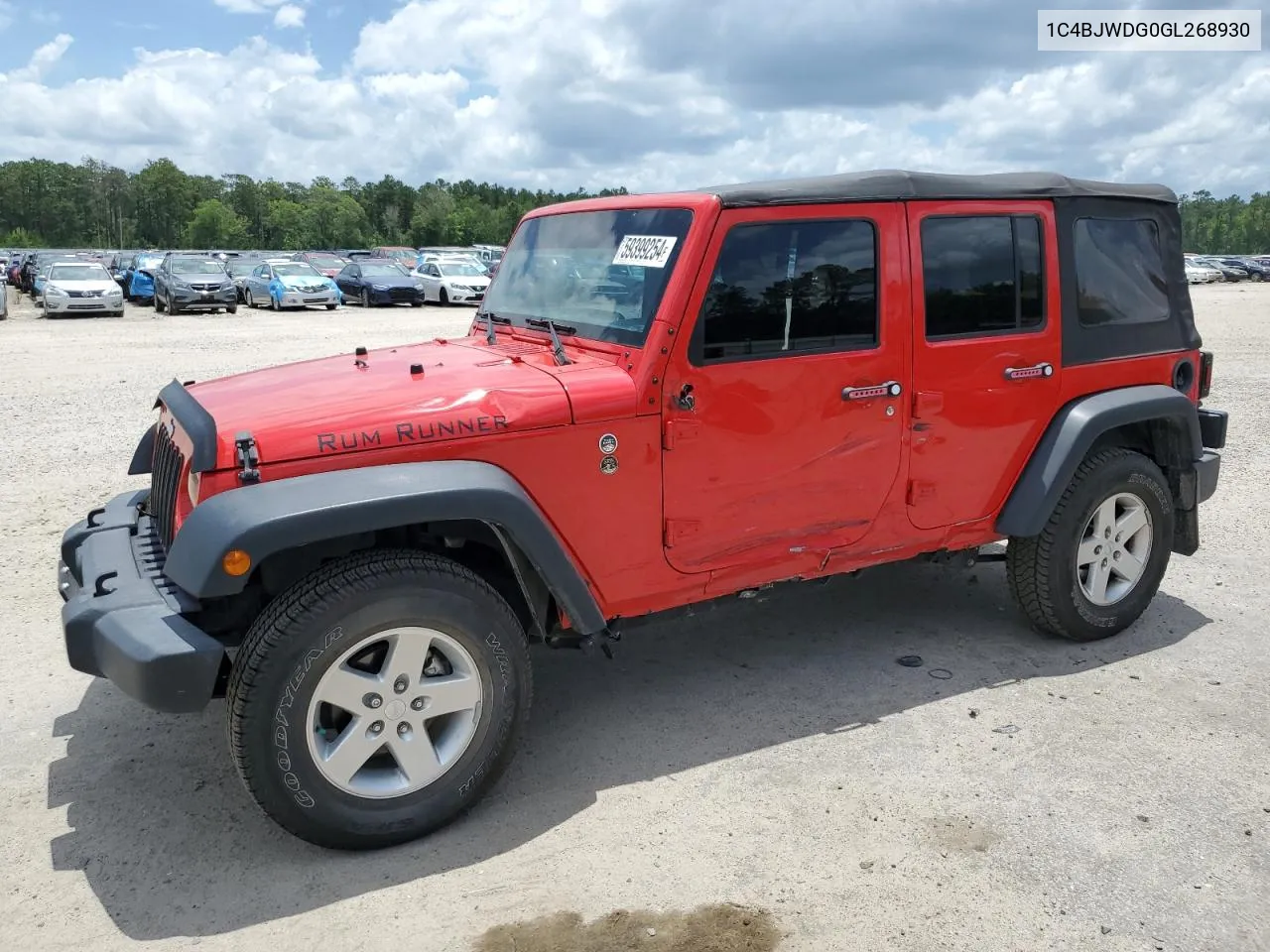 2016 Jeep Wrangler Unlimited Sport VIN: 1C4BJWDG0GL268930 Lot: 59399254