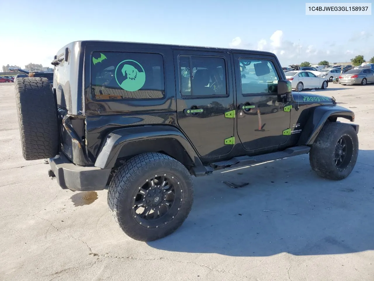 2016 Jeep Wrangler Unlimited Sahara VIN: 1C4BJWEG3GL158937 Lot: 59792394