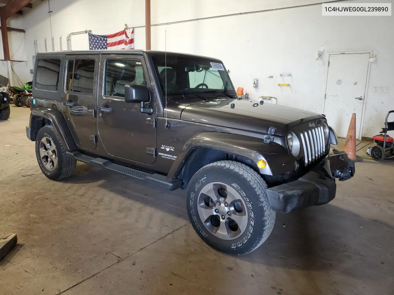 2016 Jeep Wrangler Unlimited Sahara VIN: 1C4HJWEG0GL239890 Lot: 59982894