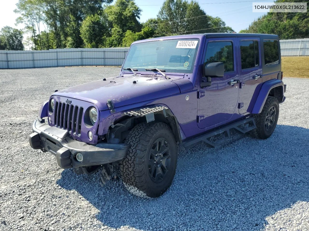 2016 Jeep Wrangler Unlimited Sahara VIN: 1C4HJWEGXGL213622 Lot: 60092424