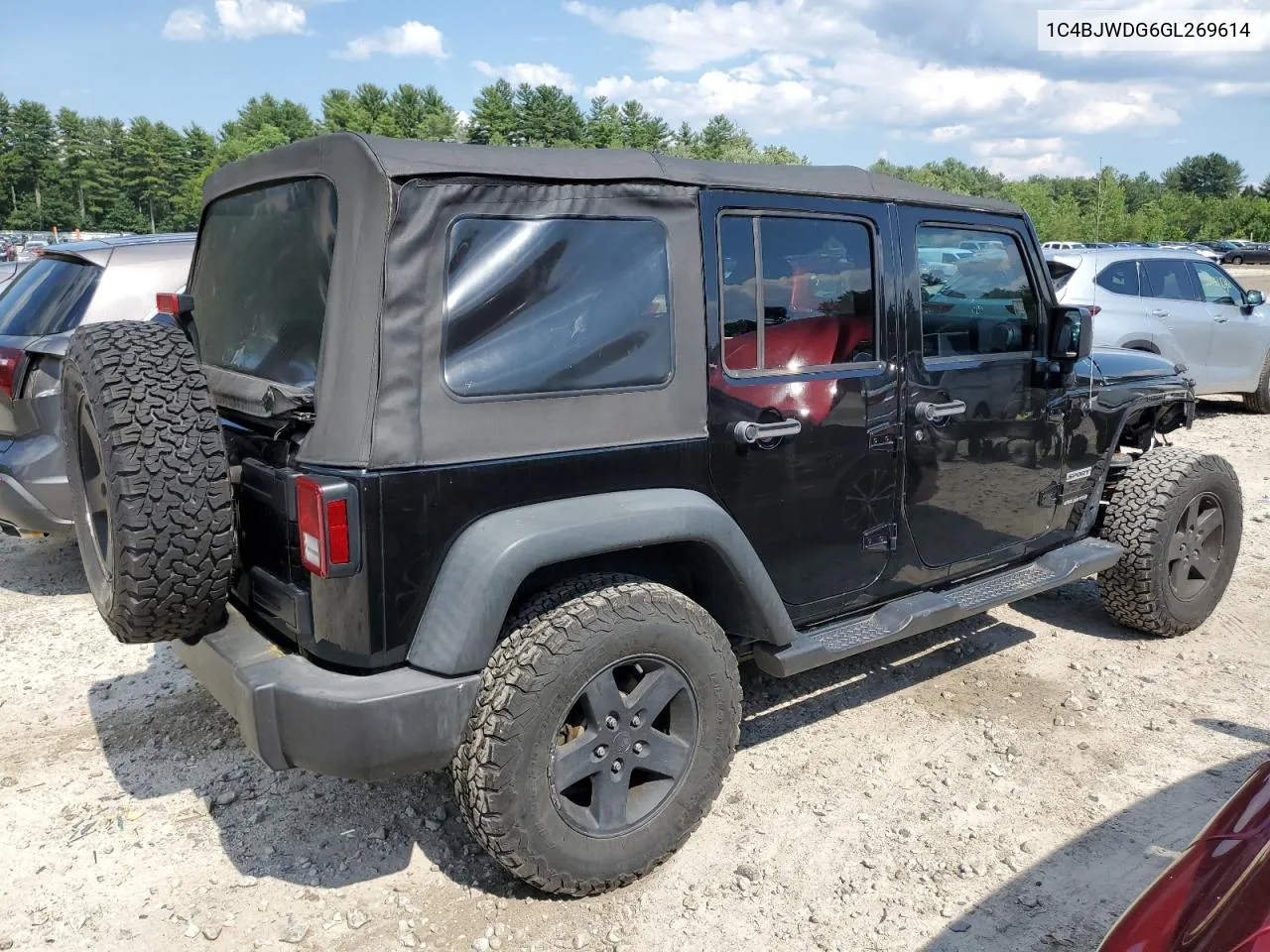 2016 Jeep Wrangler Unlimited Sport VIN: 1C4BJWDG6GL269614 Lot: 60195564