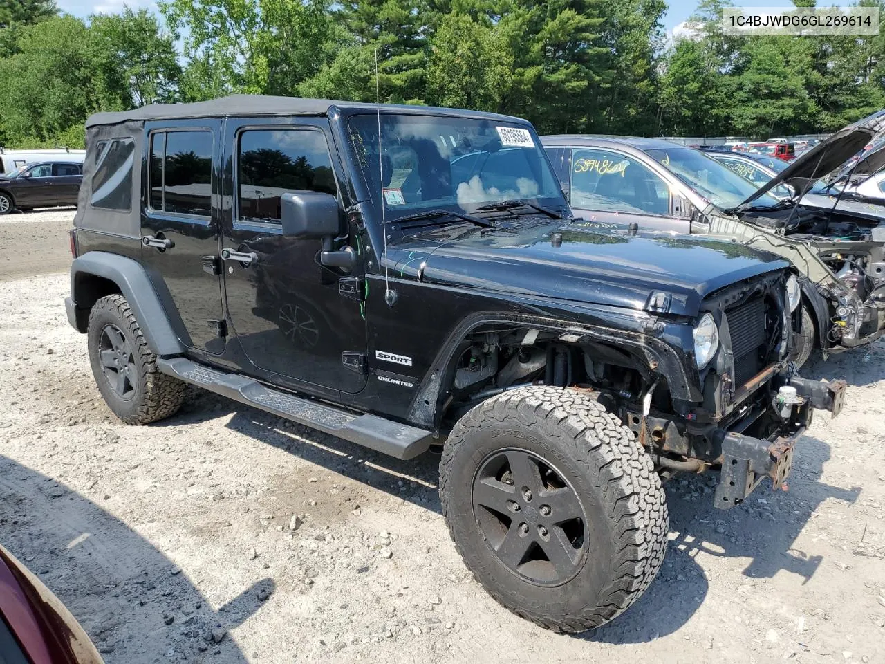 2016 Jeep Wrangler Unlimited Sport VIN: 1C4BJWDG6GL269614 Lot: 60195564