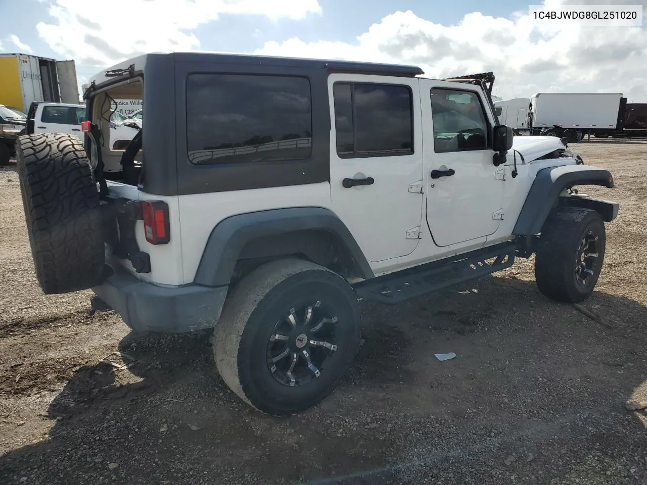 1C4BJWDG8GL251020 2016 Jeep Wrangler Unlimited Sport