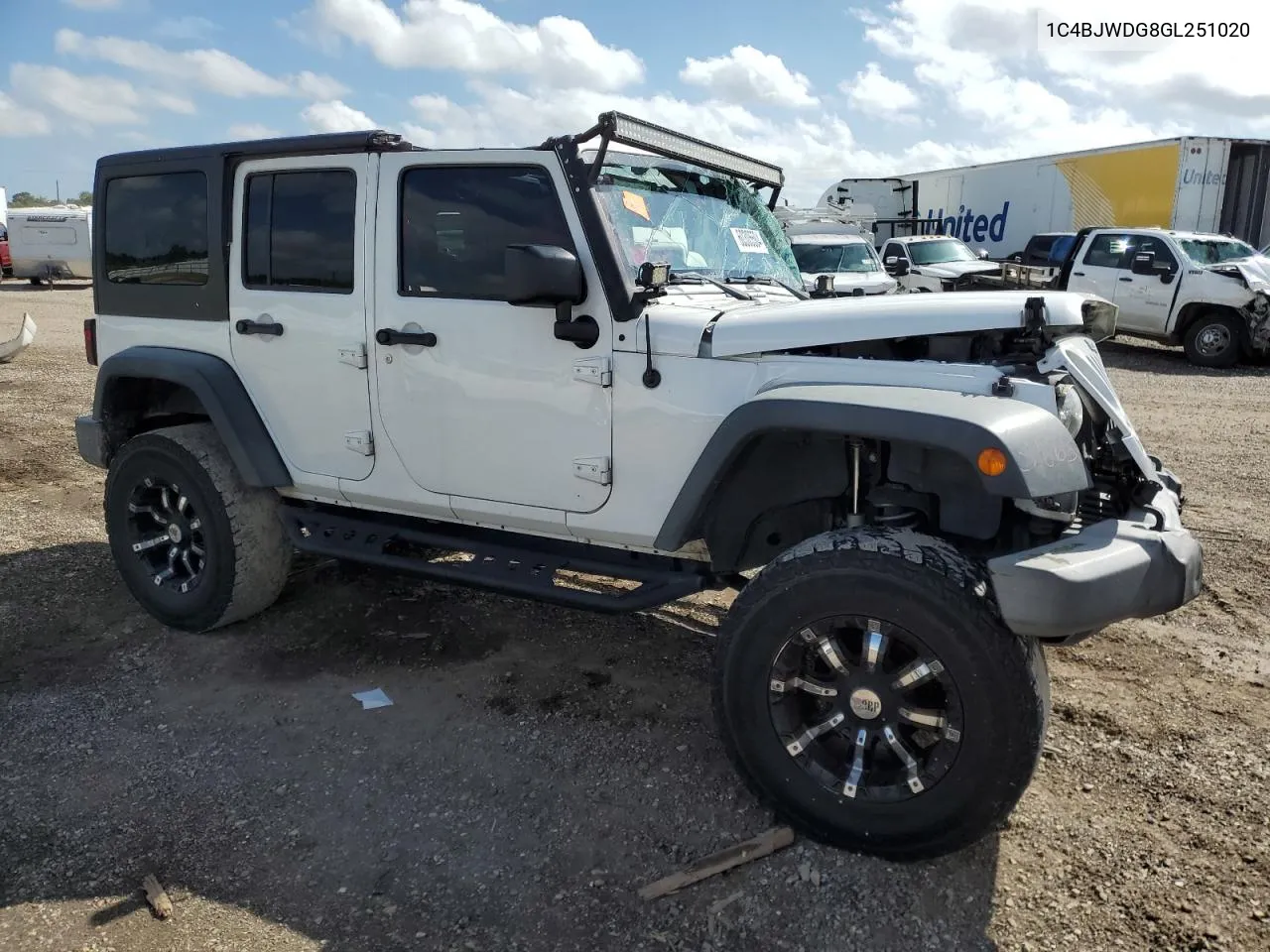 2016 Jeep Wrangler Unlimited Sport VIN: 1C4BJWDG8GL251020 Lot: 60305504