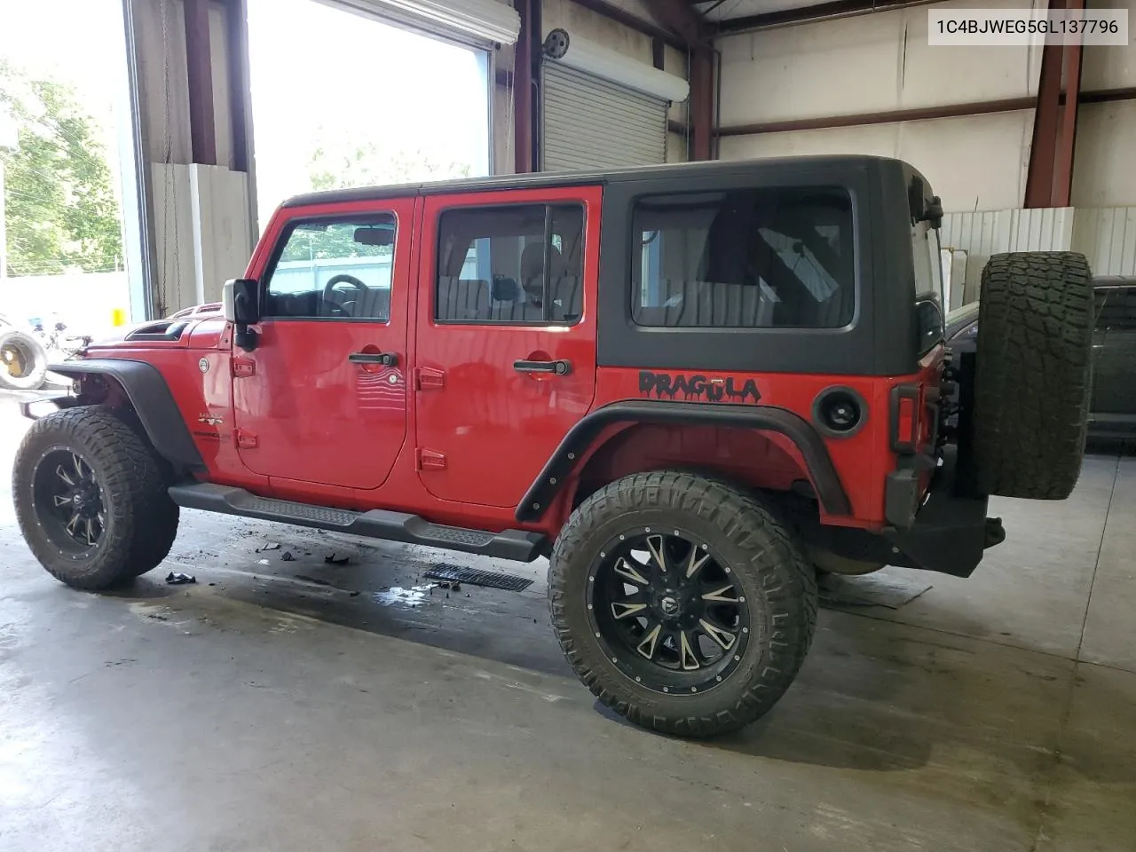 1C4BJWEG5GL137796 2016 Jeep Wrangler Unlimited Sahara