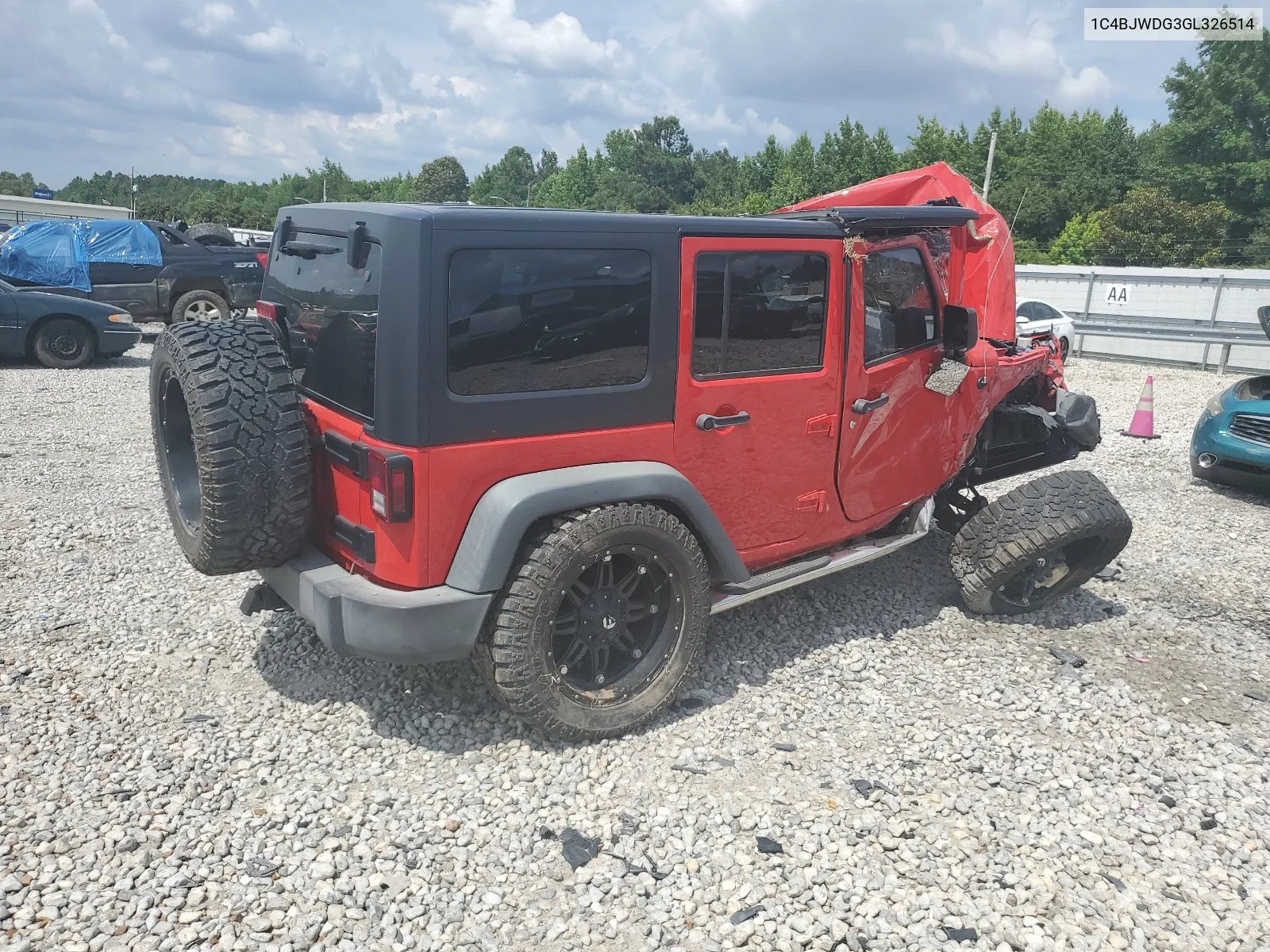 2016 Jeep Wrangler Unlimited Sport VIN: 1C4BJWDG3GL326514 Lot: 60553404