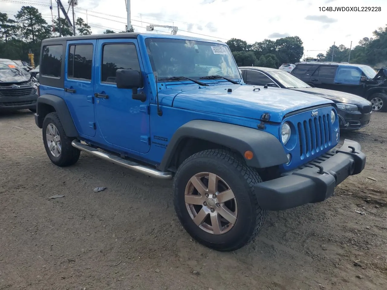 2016 Jeep Wrangler Unlimited Sport VIN: 1C4BJWDGXGL229228 Lot: 60693274