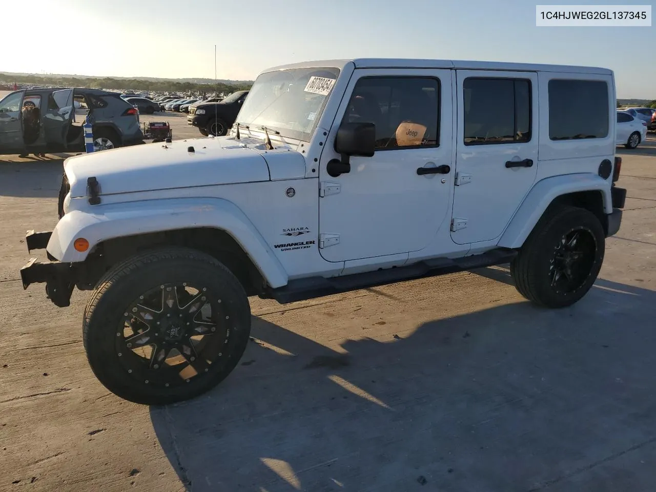 2016 Jeep Wrangler Unlimited Sahara VIN: 1C4HJWEG2GL137345 Lot: 60703454