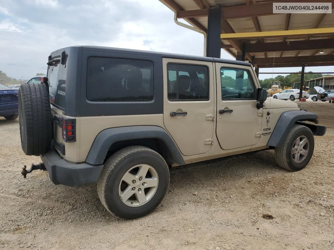 2016 Jeep Wrangler Unlimited Sport VIN: 1C4BJWDG4GL244498 Lot: 60809774