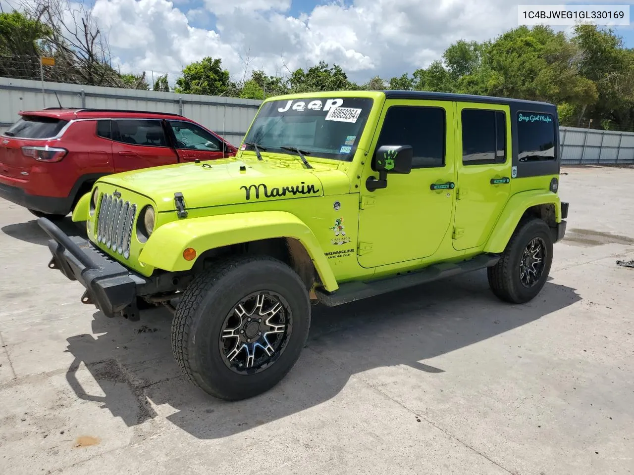 2016 Jeep Wrangler Unlimited Sahara VIN: 1C4BJWEG1GL330169 Lot: 60859264