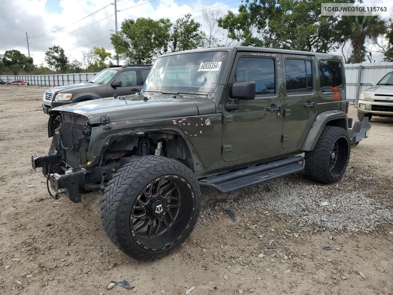 2016 Jeep Wrangler Unlimited Sahara VIN: 1C4BJWEG1GL115763 Lot: 60935354