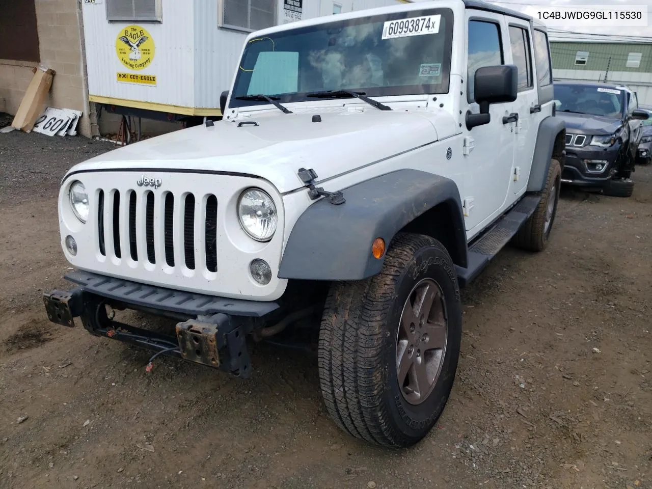 2016 Jeep Wrangler Unlimited Sport VIN: 1C4BJWDG9GL115530 Lot: 60993874