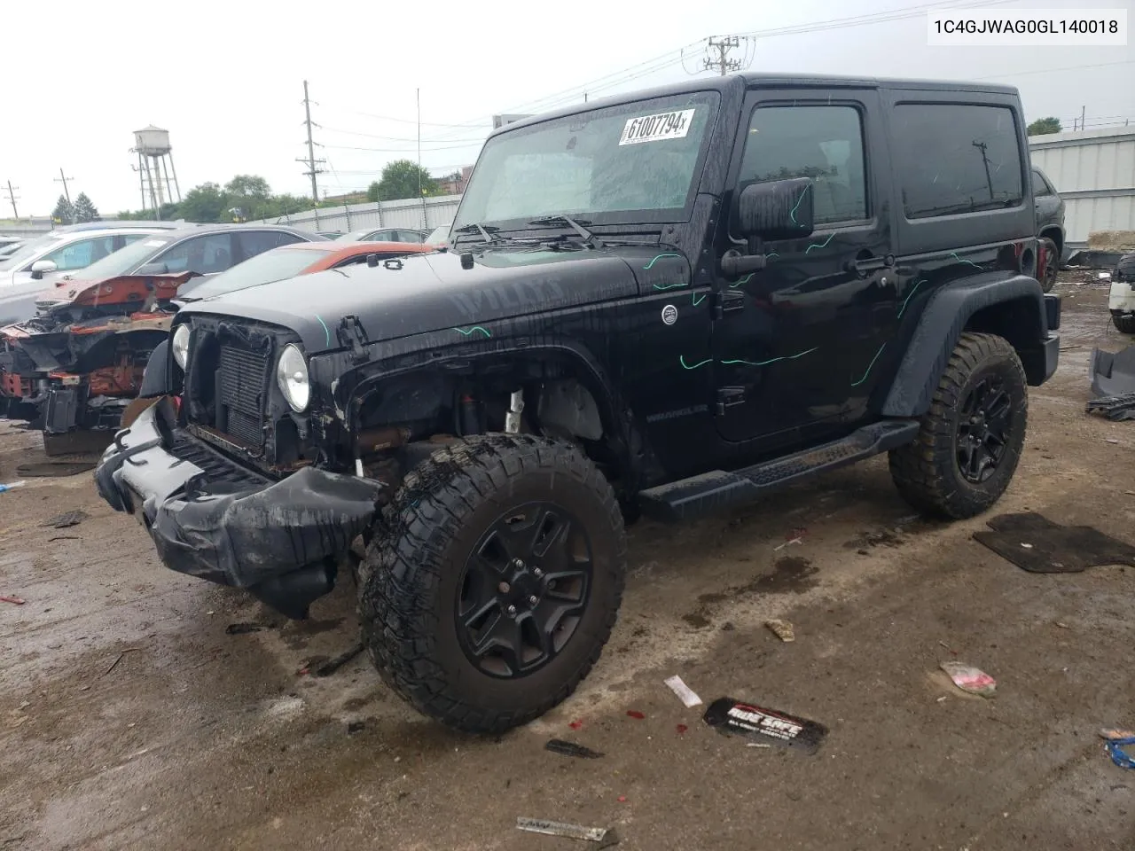 2016 Jeep Wrangler Sport VIN: 1C4GJWAG0GL140018 Lot: 61007794