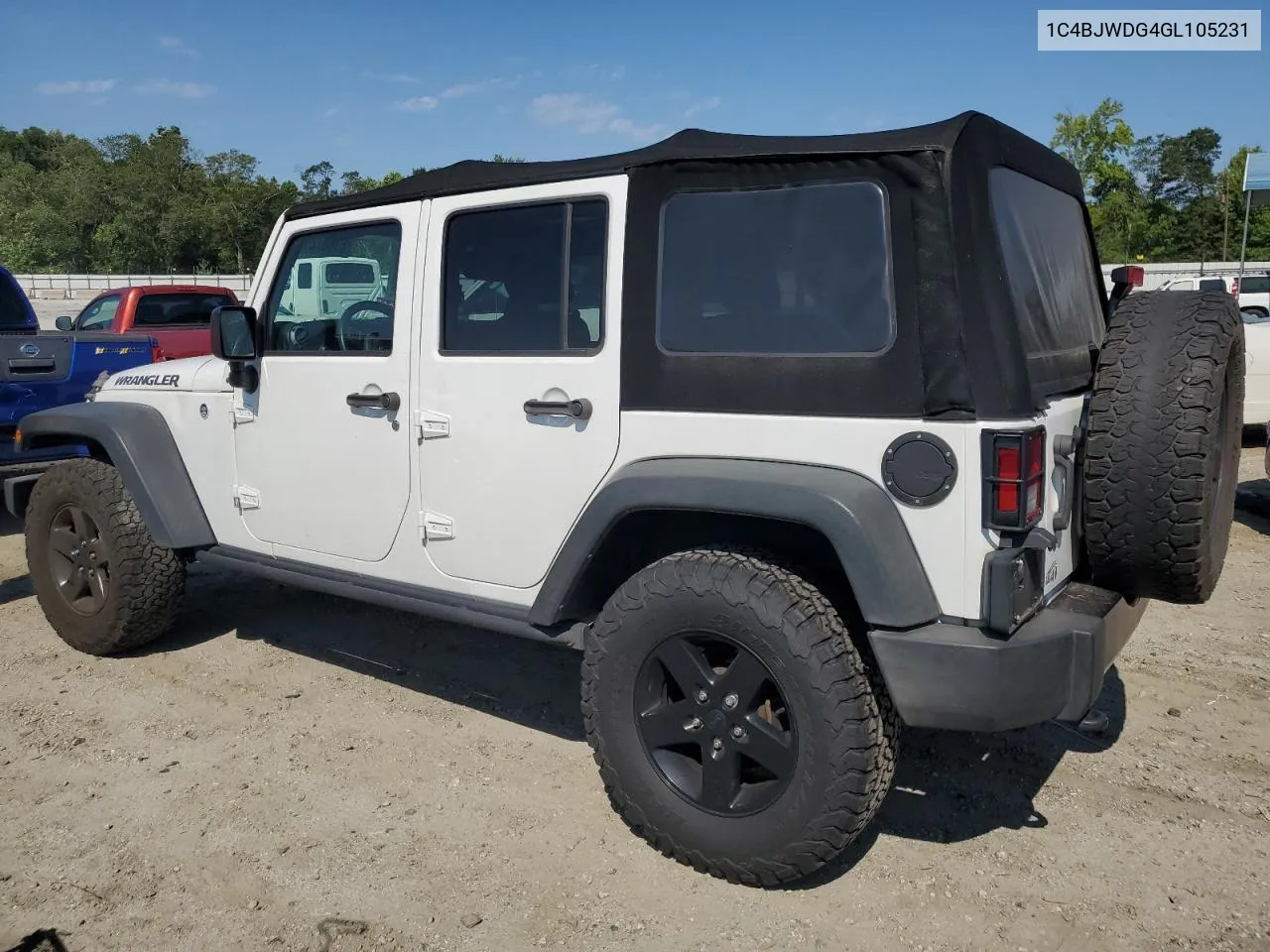 2016 Jeep Wrangler Unlimited Sport VIN: 1C4BJWDG4GL105231 Lot: 61667214