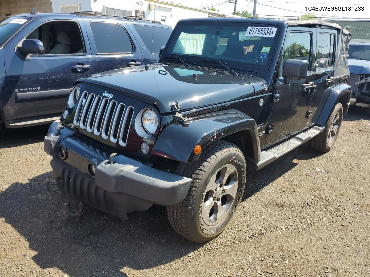 2016 Jeep Wrangler Unlimited Sahara VIN: 1C4BJWEG5GL181233 Lot: 61795534