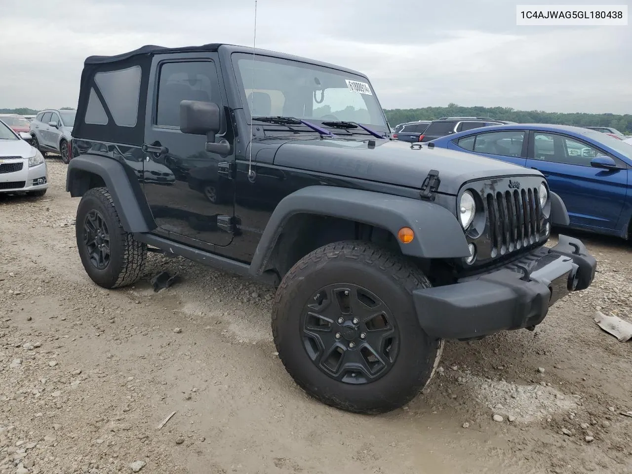 2016 Jeep Wrangler Sport VIN: 1C4AJWAG5GL180438 Lot: 61888914