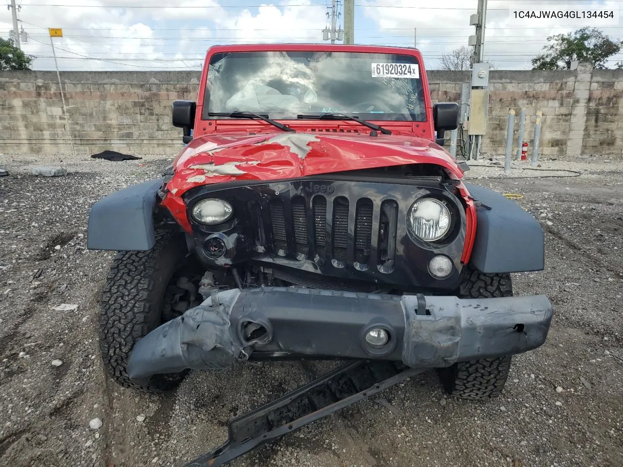 2016 Jeep Wrangler Sport VIN: 1C4AJWAG4GL134454 Lot: 61920324