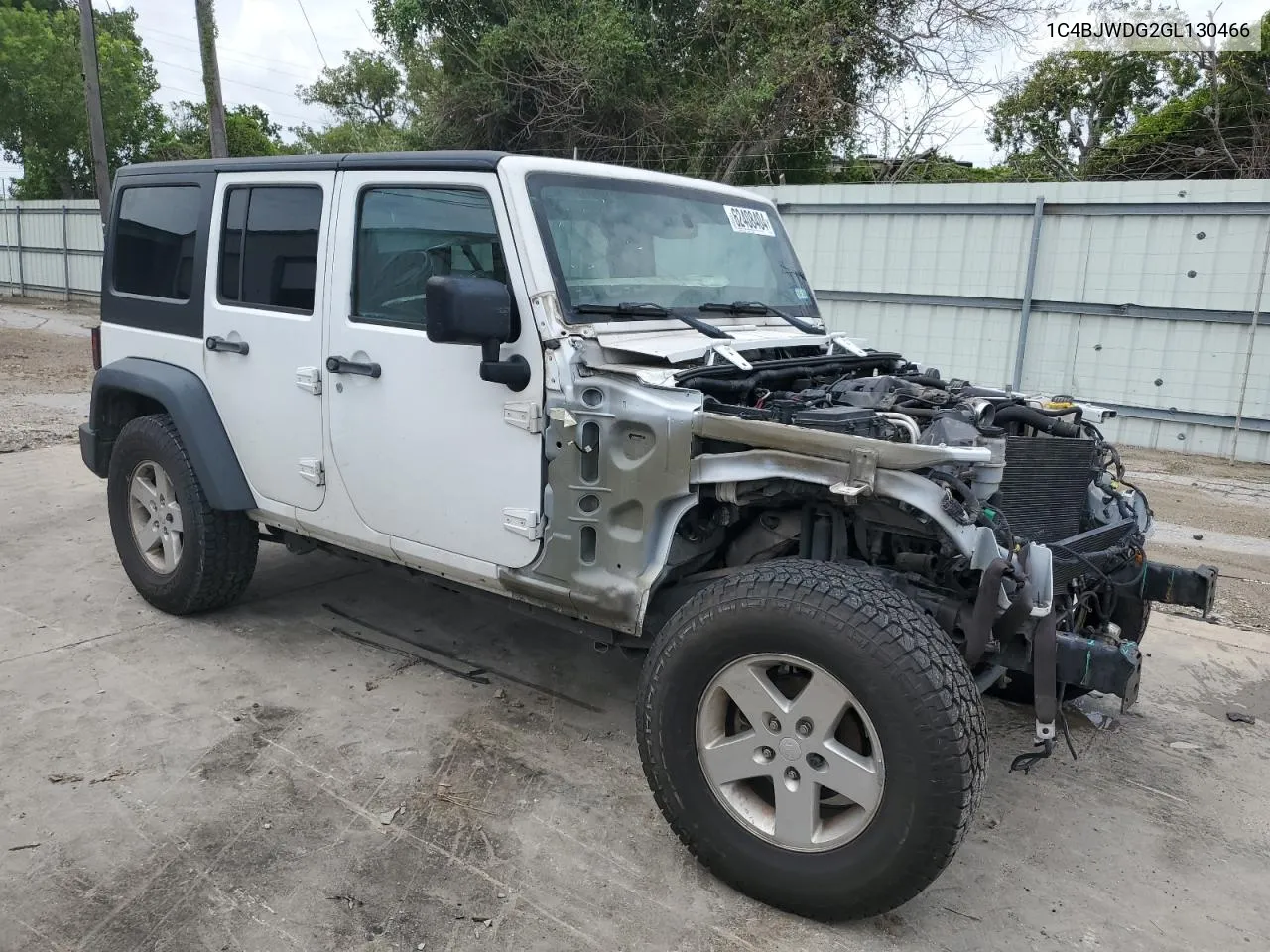 2016 Jeep Wrangler Unlimited Sport VIN: 1C4BJWDG2GL130466 Lot: 62408404