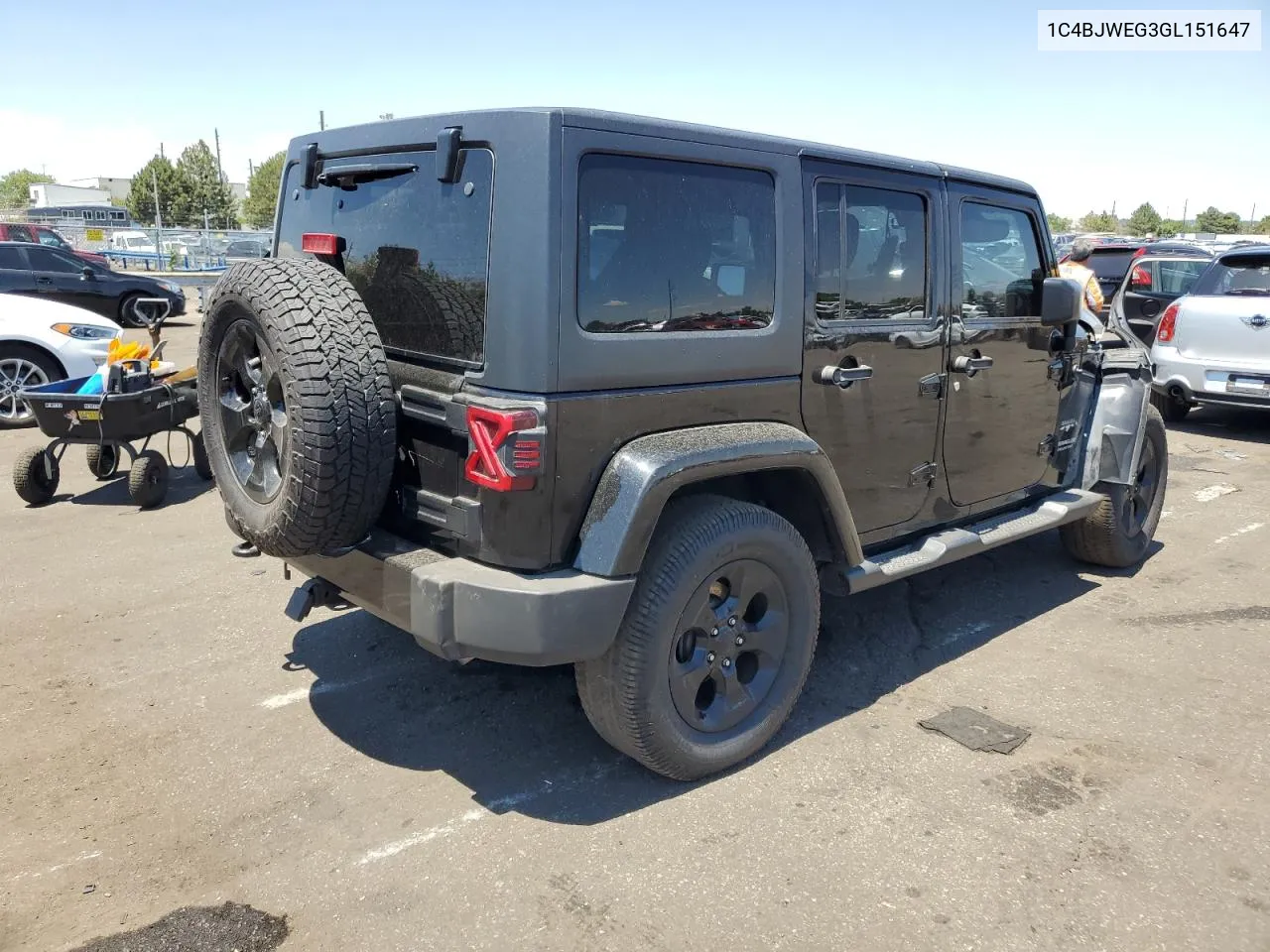 2016 Jeep Wrangler Unlimited Sahara VIN: 1C4BJWEG3GL151647 Lot: 62690724