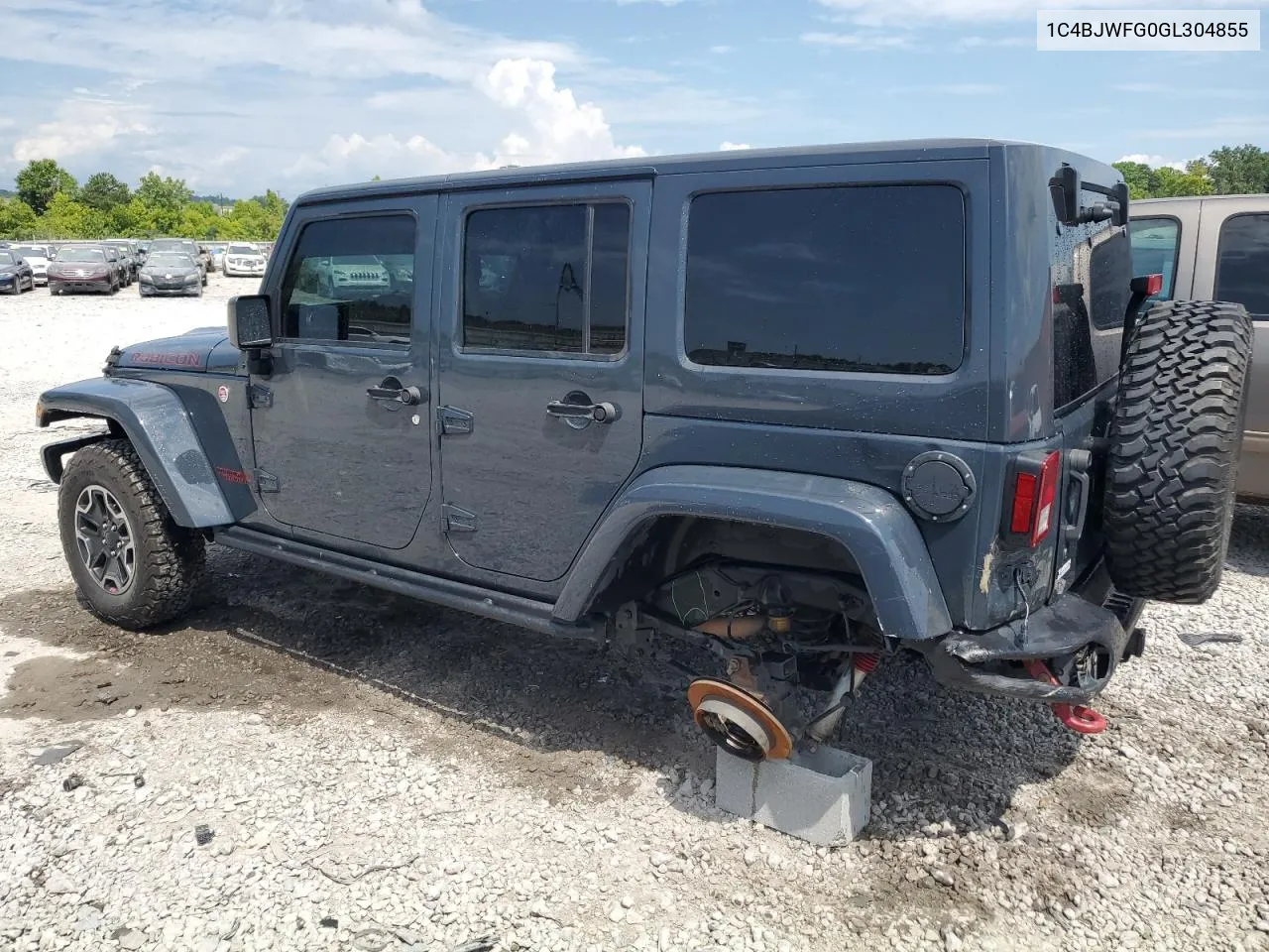 2016 Jeep Wrangler Unlimited Rubicon VIN: 1C4BJWFG0GL304855 Lot: 62759174