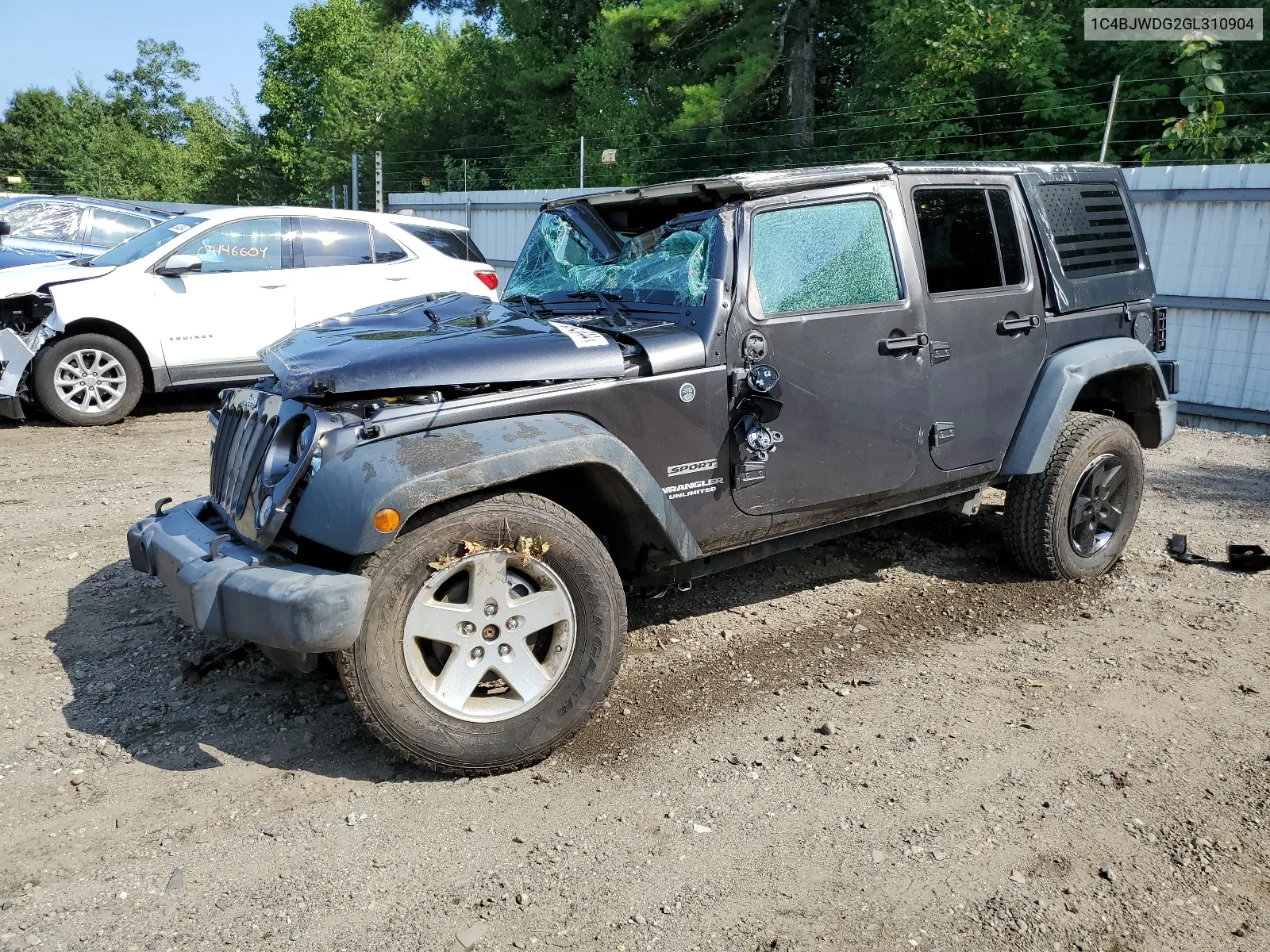 2016 Jeep Wrangler Unlimited Sport VIN: 1C4BJWDG2GL310904 Lot: 63340644