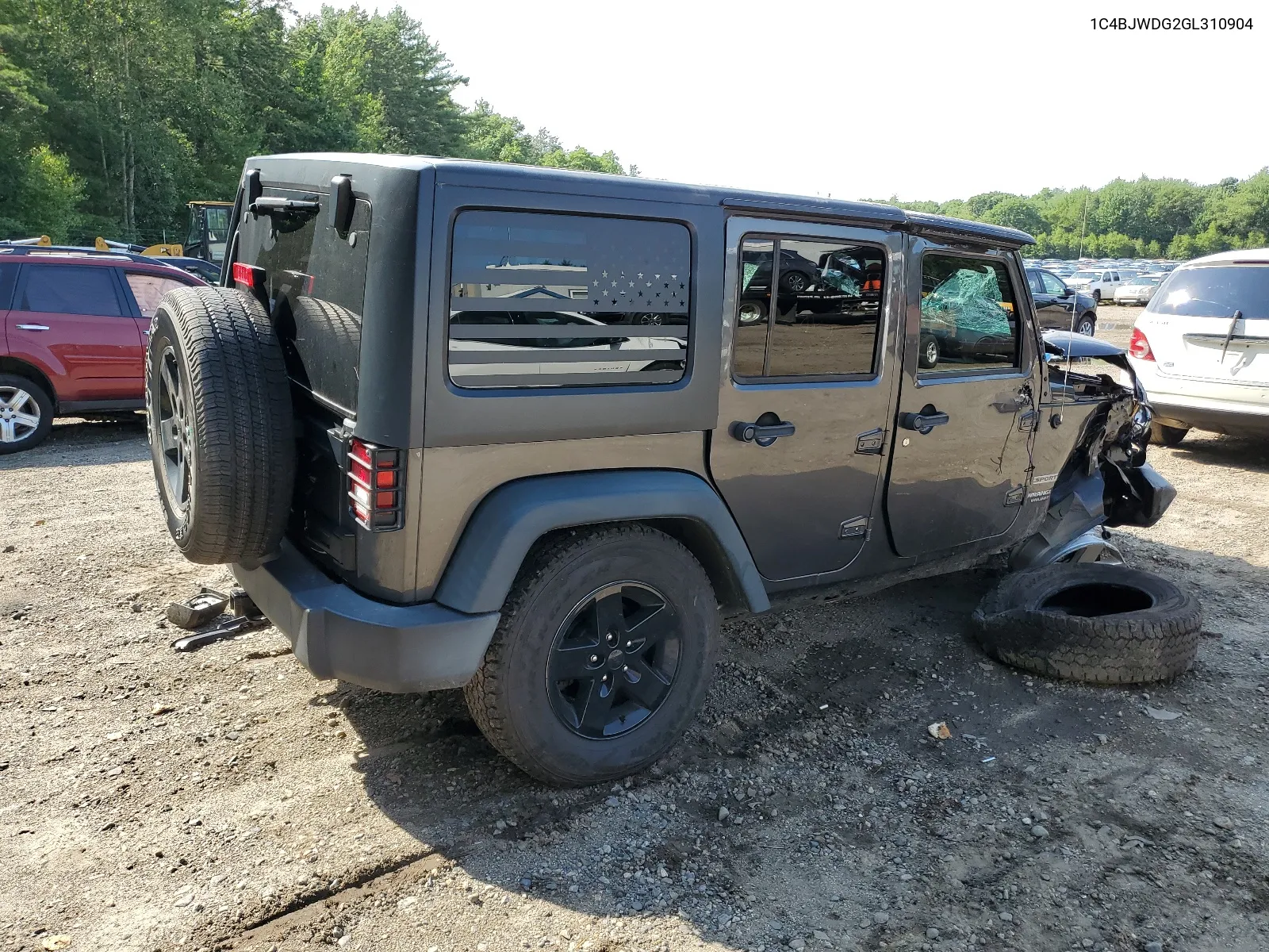 2016 Jeep Wrangler Unlimited Sport VIN: 1C4BJWDG2GL310904 Lot: 63340644